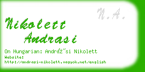 nikolett andrasi business card